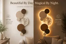 Wood Moon Wall Light LED
