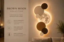 Wood Moon Wall Light LED