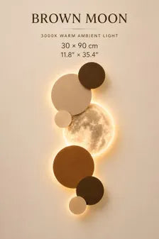 Wood Moon Wall Light LED
