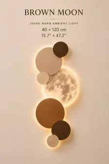 Wood Moon Wall Light LED