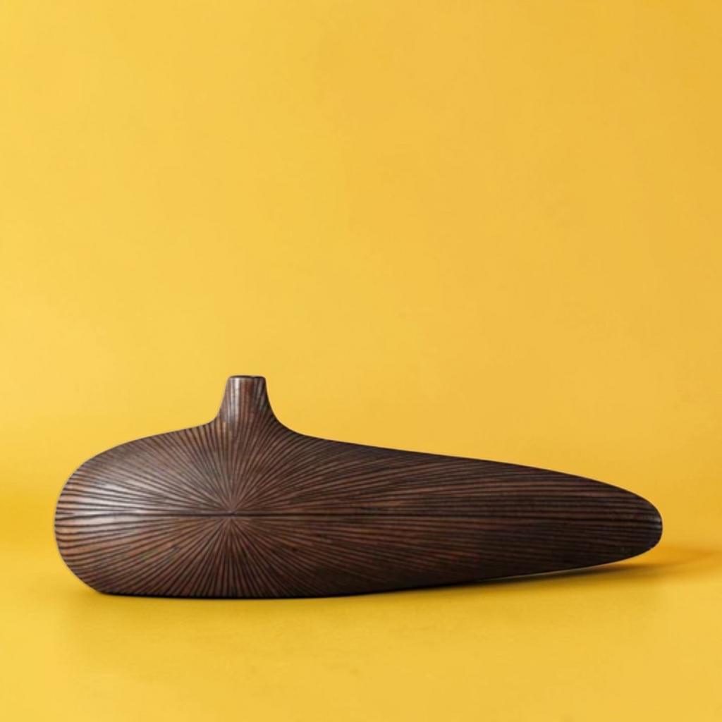 Style D Light Long modern wooden vase